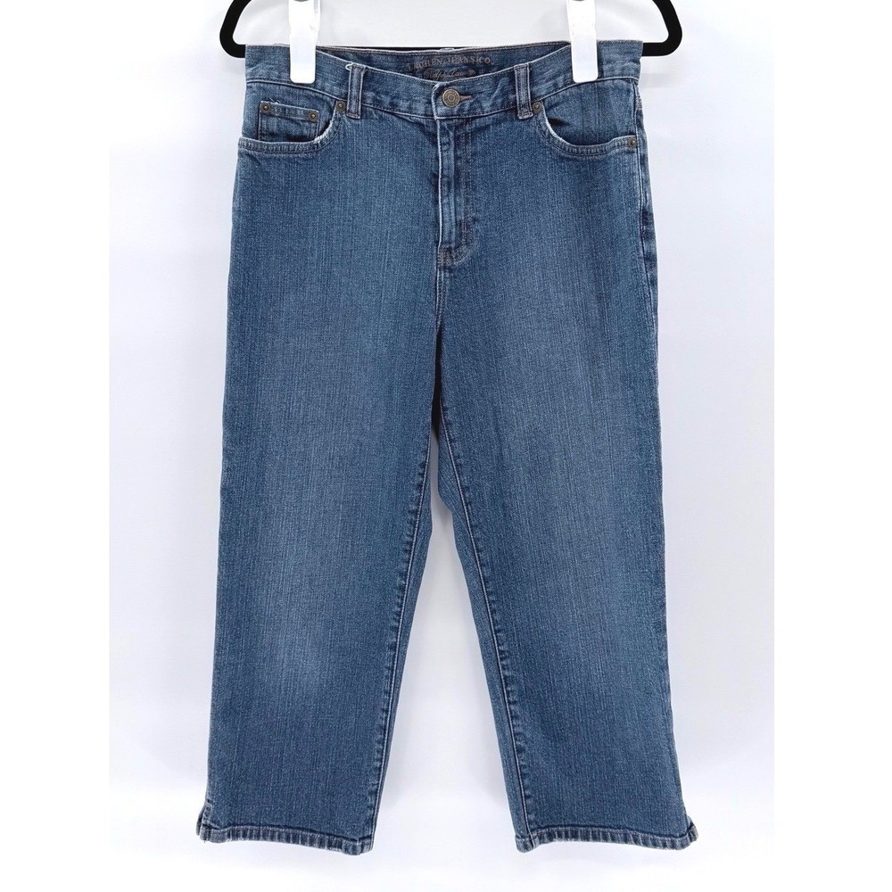Y2K High Rise Capri Jeans Cropped Denim Pedal Pushers LRL Ralph Lauren Womens 6